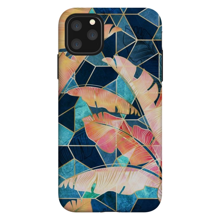 iPhone 11 Pro Max StrongFit Marbled Topical Sunset by gingerlique
