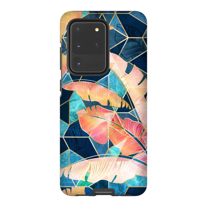 Galaxy S20 Ultra StrongFit Marbled Topical Sunset by gingerlique