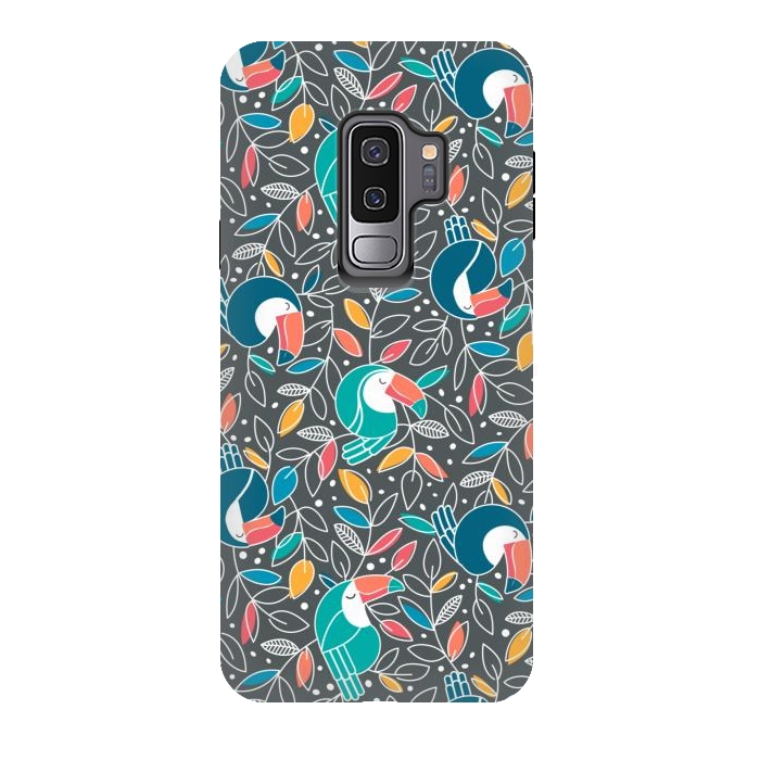 Galaxy S9 plus StrongFit Tossed Toucan by gingerlique