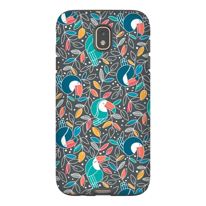 Galaxy J7 StrongFit Tossed Toucan by gingerlique