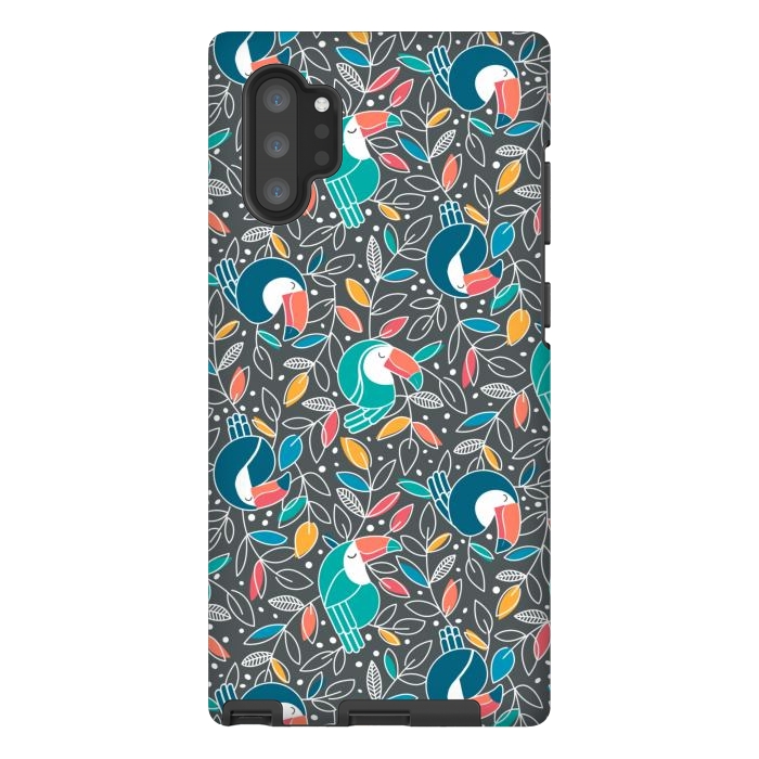 Galaxy Note 10 plus StrongFit Tossed Toucan by gingerlique