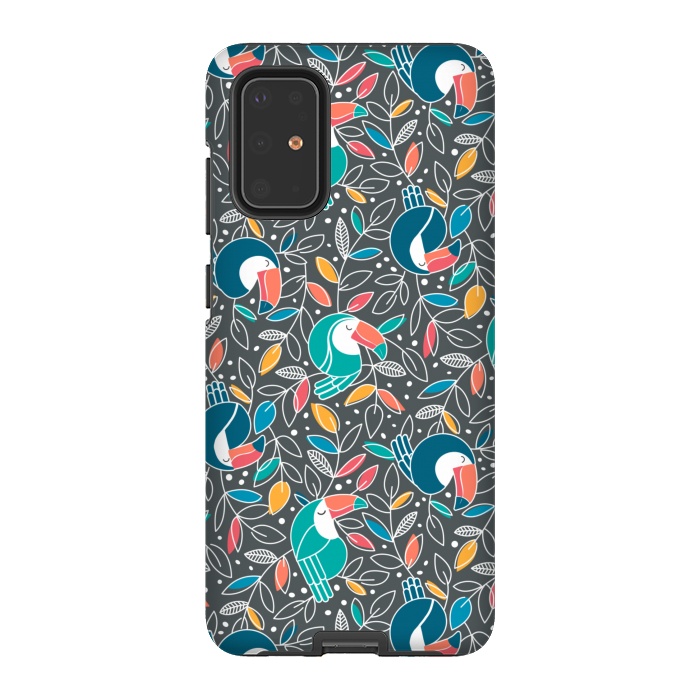 Galaxy S20 Plus StrongFit Tossed Toucan by gingerlique