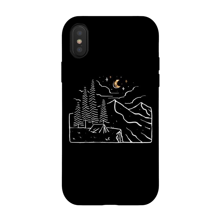 iPhone Xs / X StrongFit Night Cliffs by Afif Quilimo