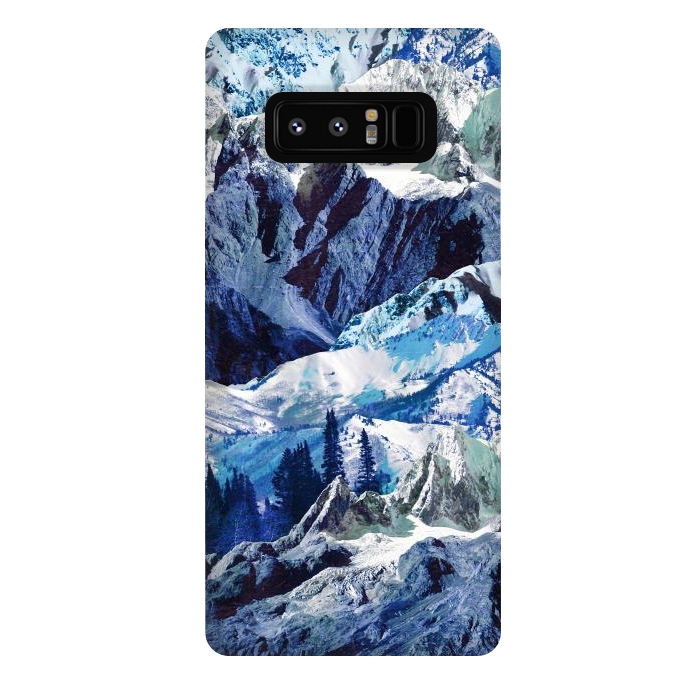 Galaxy Note 8 StrongFit Blue mountains landscape art by Oana 
