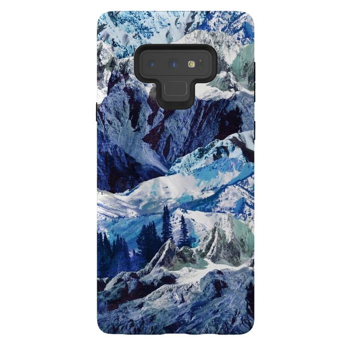 Galaxy Note 9 StrongFit Blue mountains landscape art by Oana 