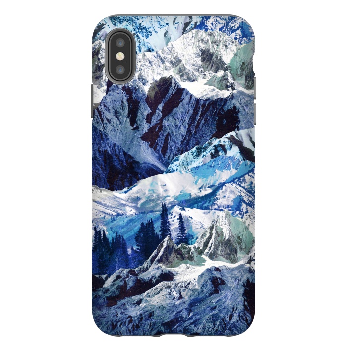 iPhone Xs Max StrongFit Blue mountains landscape art by Oana 