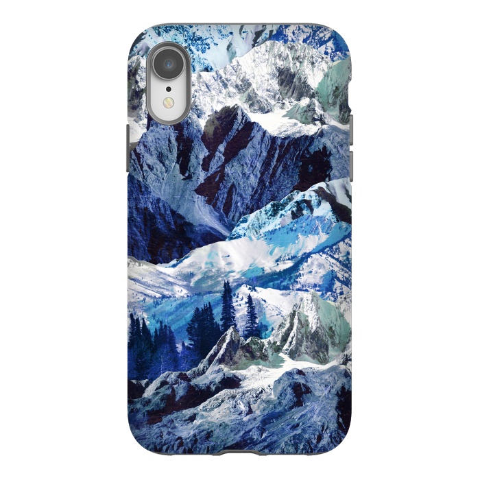 iPhone Xr StrongFit Blue mountains landscape art by Oana 