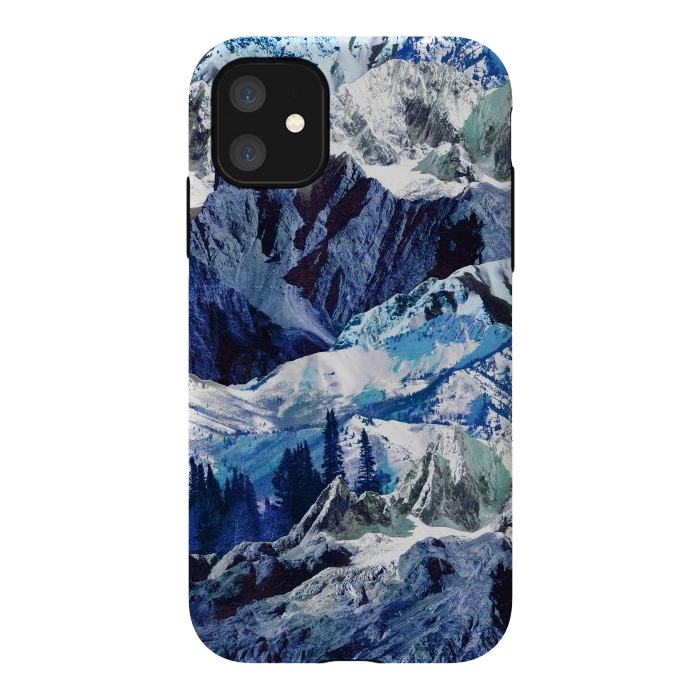 iPhone 11 StrongFit Blue mountains landscape art by Oana 