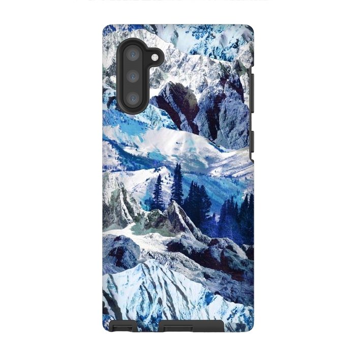 Galaxy Note 10 StrongFit Blue mountains landscape art by Oana 