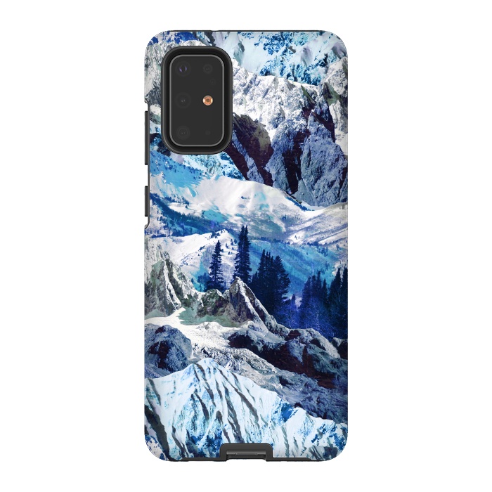 Galaxy S20 Plus StrongFit Blue mountains landscape art by Oana 
