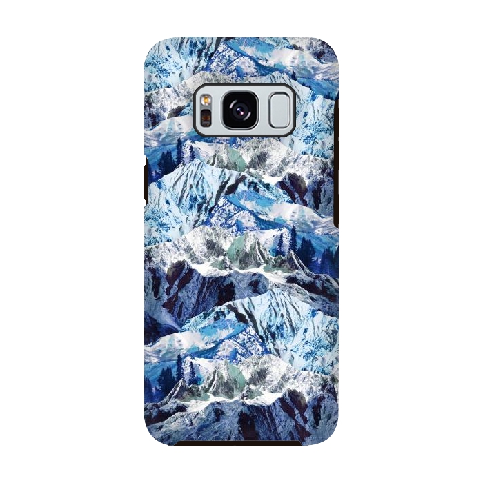 Galaxy S8 StrongFit Fantasy mountain landscape blue rock textures by Oana 