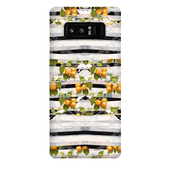 Galaxy Note 8 StrongFit Colorful peaches and marble stripes by Oana 