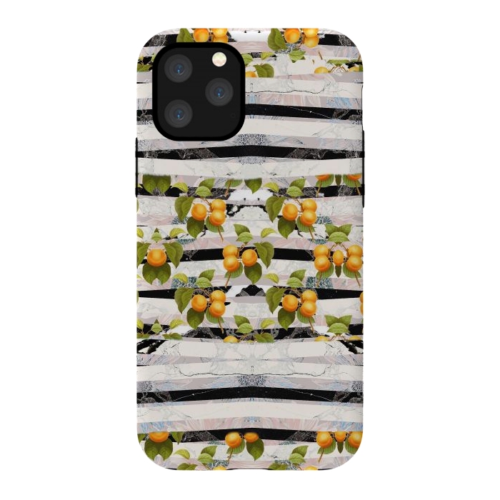 iPhone 11 Pro StrongFit Colorful peaches and marble stripes by Oana 