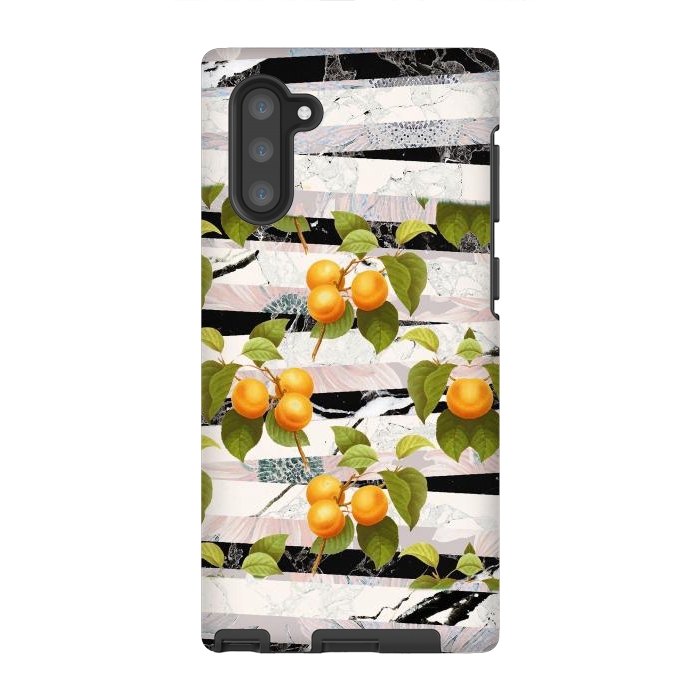 Galaxy Note 10 StrongFit Colorful peaches and marble stripes by Oana 