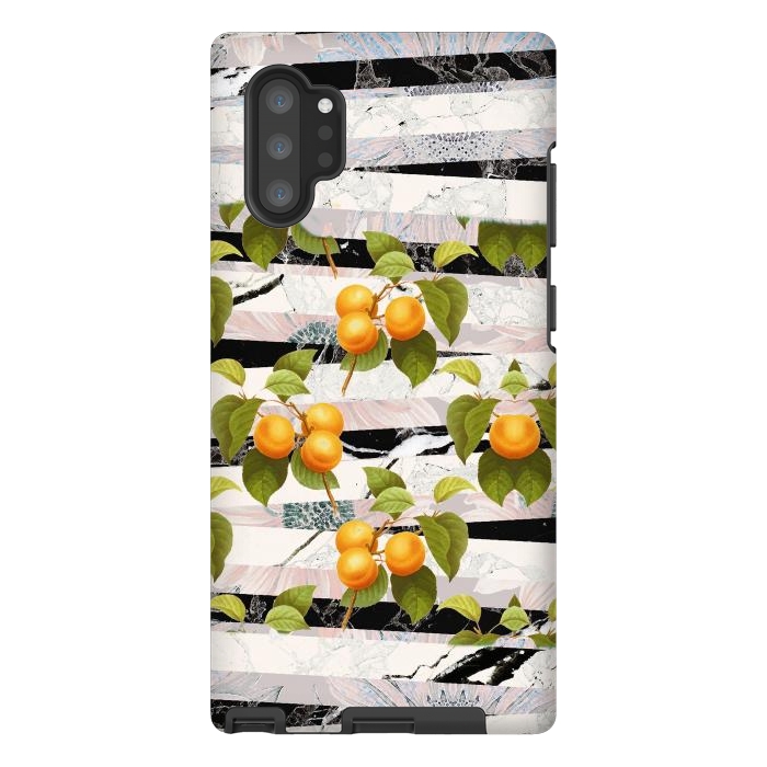 Galaxy Note 10 plus StrongFit Colorful peaches and marble stripes by Oana 