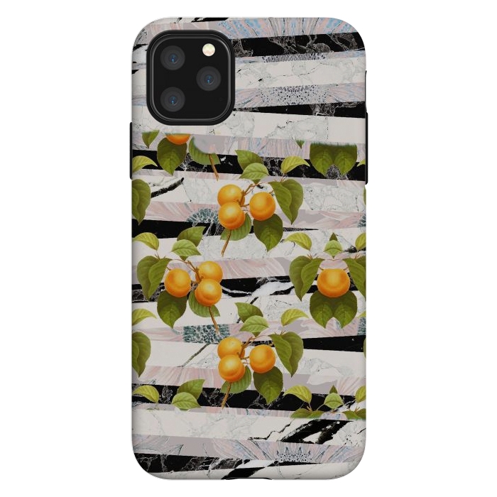 iPhone 11 Pro Max StrongFit Colorful peaches and marble stripes by Oana 