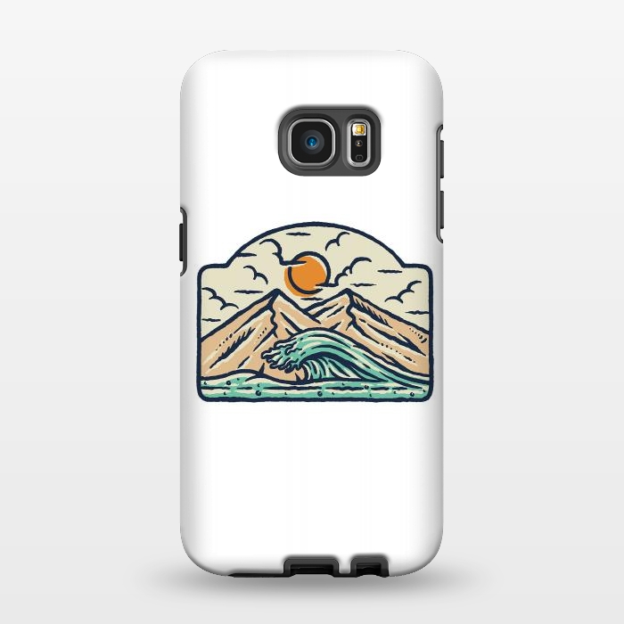 Galaxy S7 EDGE StrongFit Mountain and Wave by Afif Quilimo