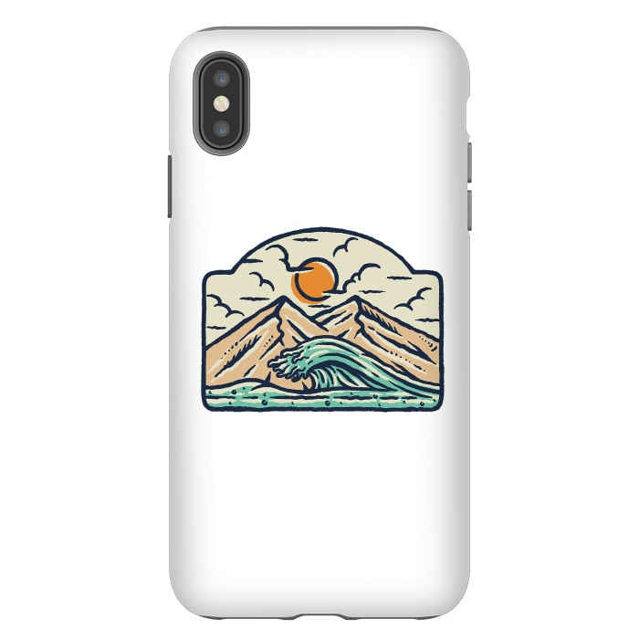 iPhone Xs Max StrongFit Mountain and Wave by Afif Quilimo