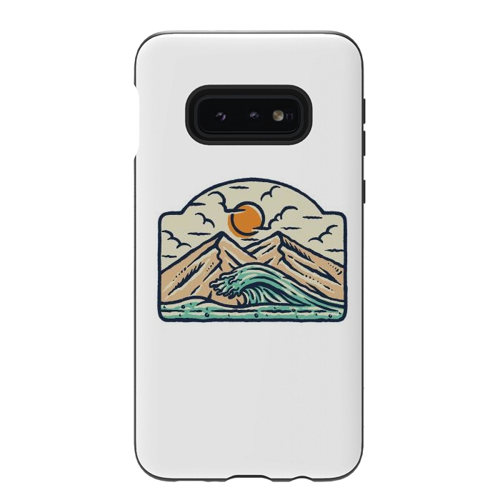 Galaxy S10e StrongFit Mountain and Wave by Afif Quilimo