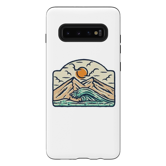 Galaxy S10 plus StrongFit Mountain and Wave by Afif Quilimo