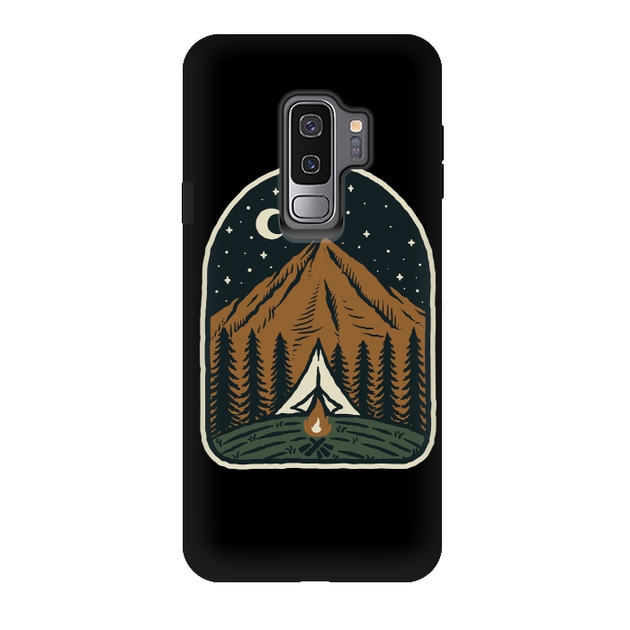 Galaxy S9 plus StrongFit Camp Mountain Night by Afif Quilimo