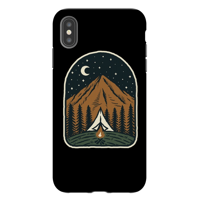 iPhone Xs Max StrongFit Camp Mountain Night by Afif Quilimo