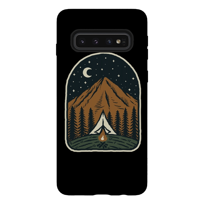 Galaxy S10 StrongFit Camp Mountain Night by Afif Quilimo
