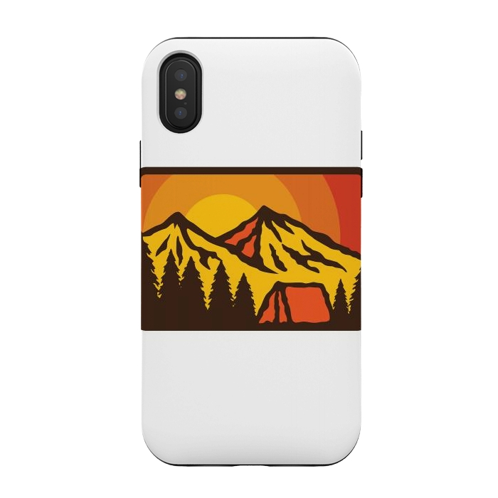 iPhone Xs / X StrongFit Camping Sunrise by Afif Quilimo