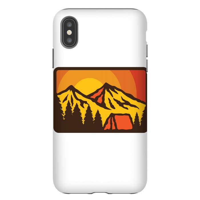 iPhone Xs Max StrongFit Camping Sunrise by Afif Quilimo