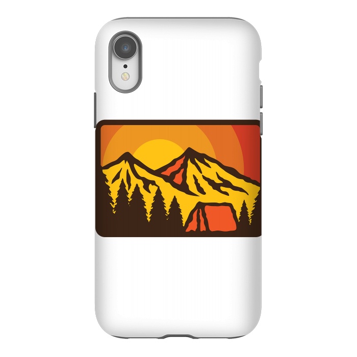 iPhone Xr StrongFit Camping Sunrise by Afif Quilimo