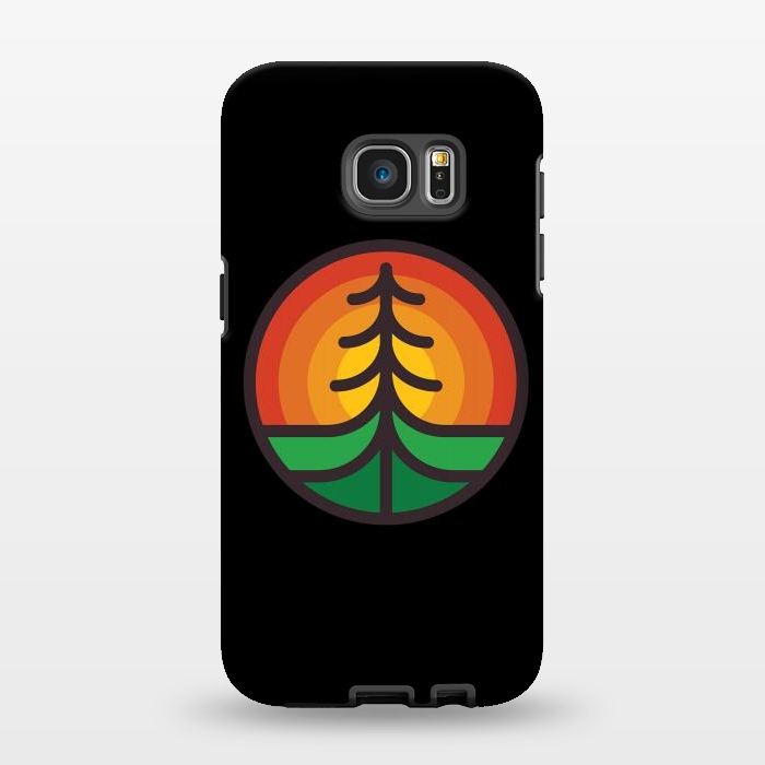 Galaxy S7 EDGE StrongFit Tree and Sunset by Afif Quilimo