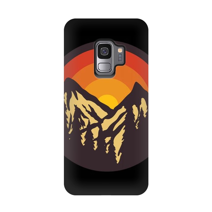 Galaxy S9 StrongFit Mountain Sunset by Afif Quilimo