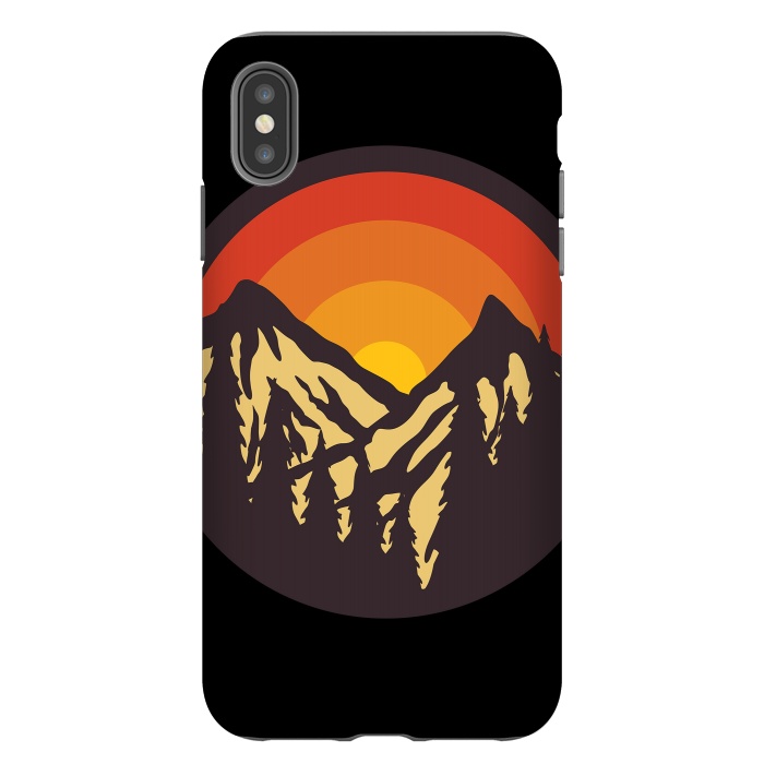 iPhone Xs Max StrongFit Mountain Sunset by Afif Quilimo