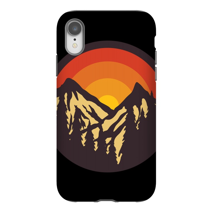 iPhone Xr StrongFit Mountain Sunset by Afif Quilimo