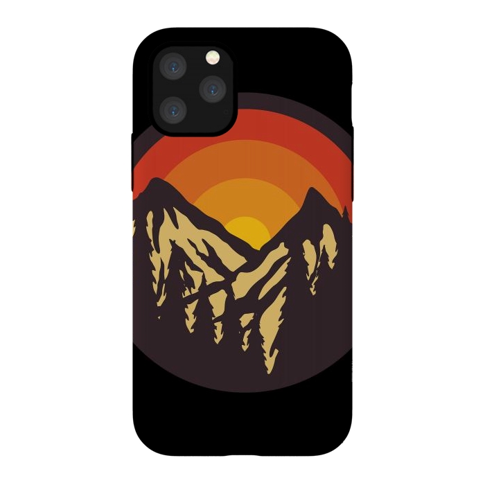 iPhone 11 Pro StrongFit Mountain Sunset by Afif Quilimo