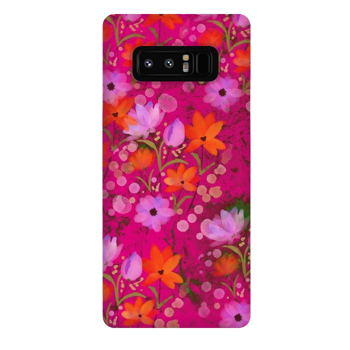 Galaxy Note 8 StrongFit Floral design watercolour floral bunch abstract design by Josie