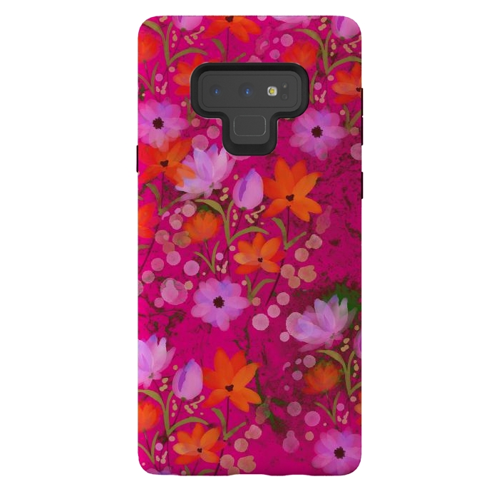 Galaxy Note 9 StrongFit Floral design watercolour floral bunch abstract design by Josie