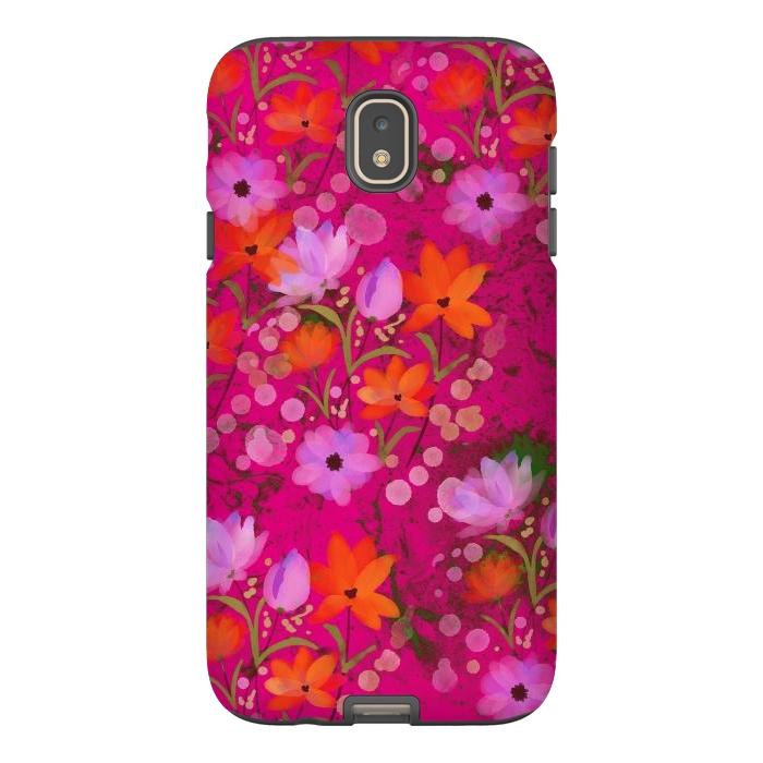 Galaxy J7 StrongFit Floral design watercolour floral bunch abstract design by Josie