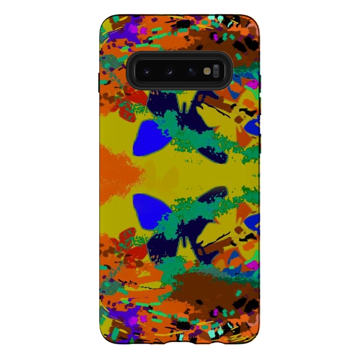 Galaxy S10 plus StrongFit Abstract butterfly digital art design by Josie