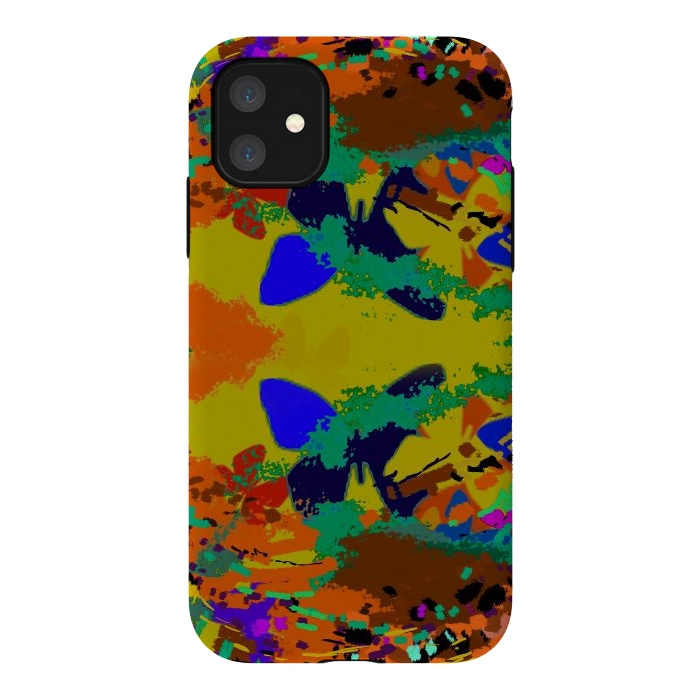 iPhone 11 StrongFit Abstract butterfly digital art design by Josie