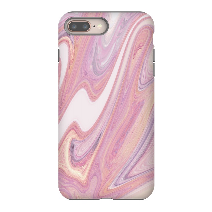 iPhone 7 plus StrongFit Pink marble by Rose Halsey