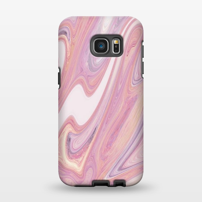Galaxy S7 EDGE StrongFit Pink marble by Rose Halsey