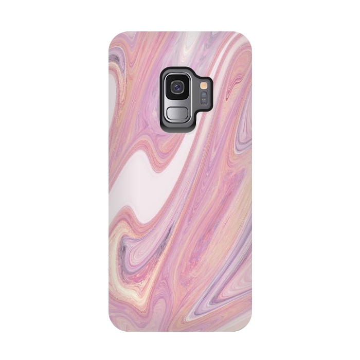 Galaxy S9 StrongFit Pink marble by Rose Halsey