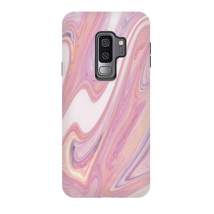 Galaxy S9 plus StrongFit Pink marble by Rose Halsey