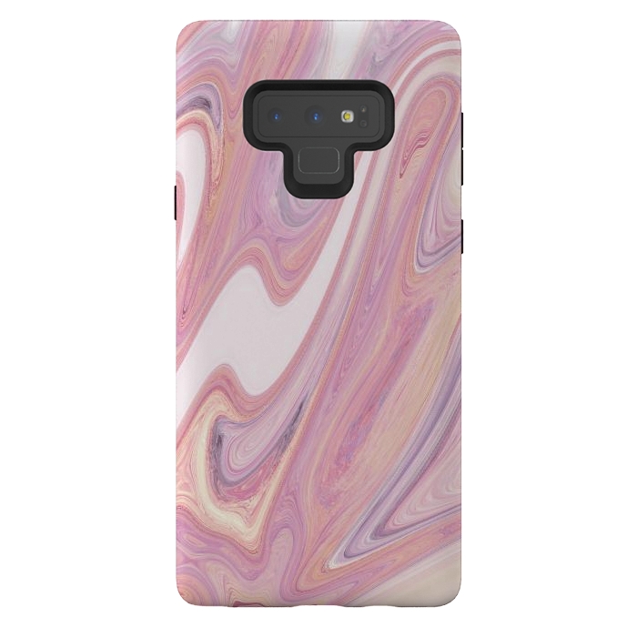 Galaxy Note 9 StrongFit Pink marble by Rose Halsey