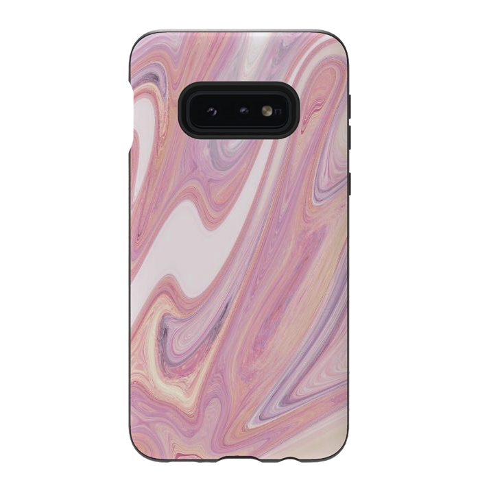 Galaxy S10e StrongFit Pink marble by Rose Halsey