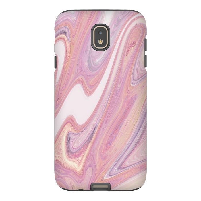 Galaxy J7 StrongFit Pink marble by Rose Halsey