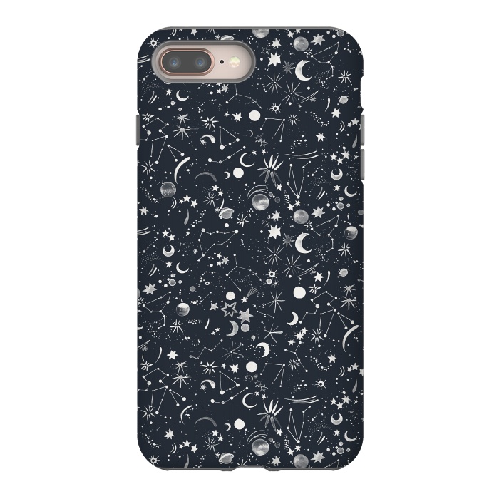 iPhone 7 plus StrongFit Planets Galaxy Constellations Dark by Ninola Design