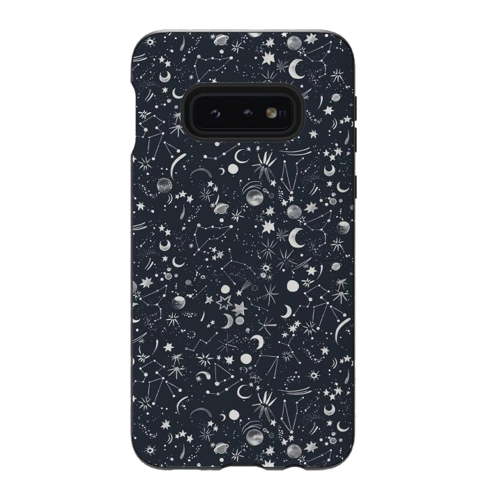 Galaxy S10e StrongFit Planets Galaxy Constellations Dark by Ninola Design