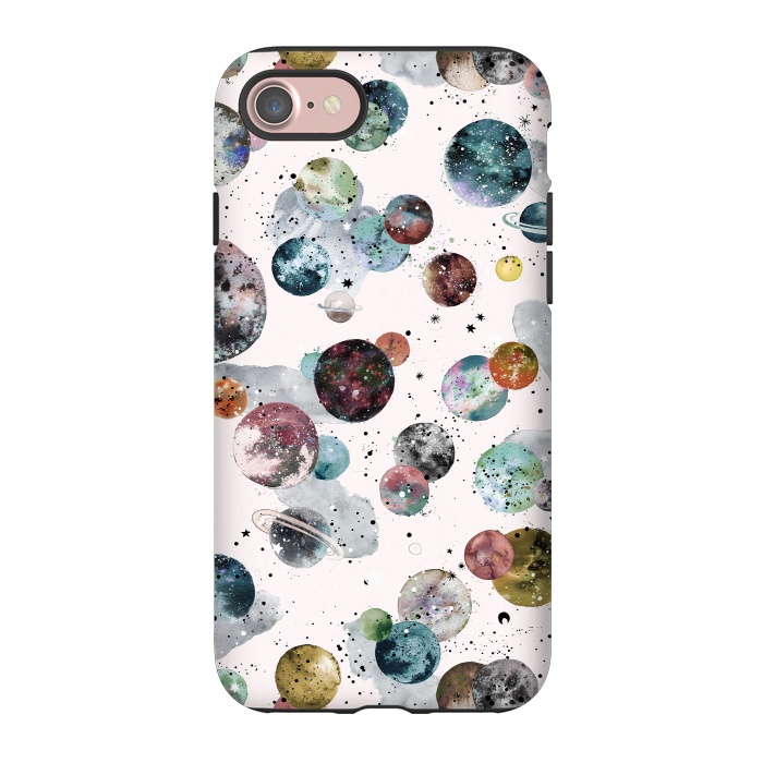 iPhone 7 StrongFit Cosmic Planets and Constellations Multicolored by Ninola Design